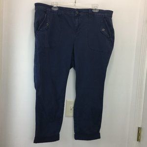 Torrid Womens Cropped Blue Pants Size 22